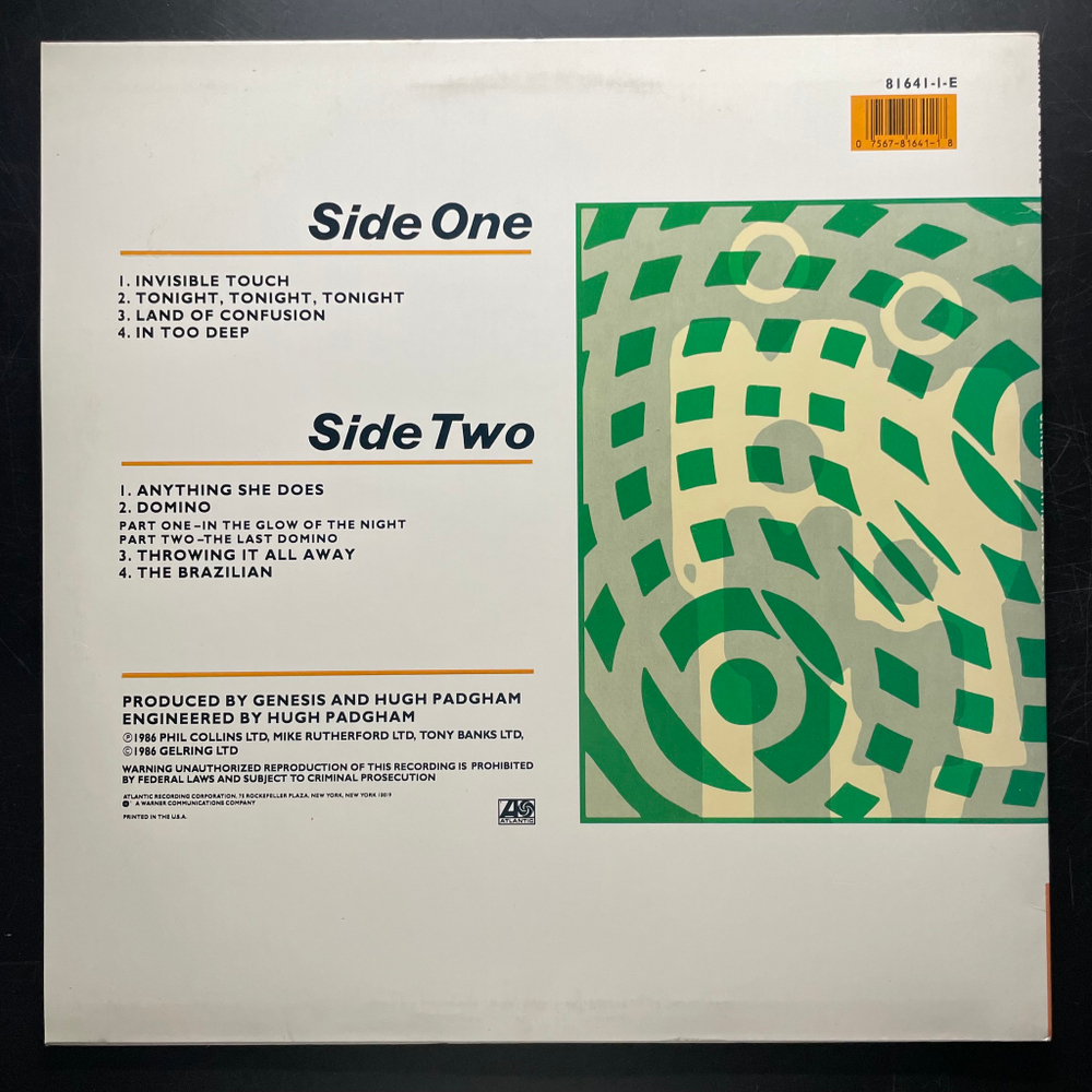 Genesis ‎– Invisible Touch (США 1986г.)