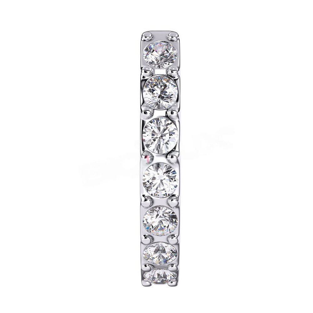 Детские серьги из медицинской стали White Crystal Hoop