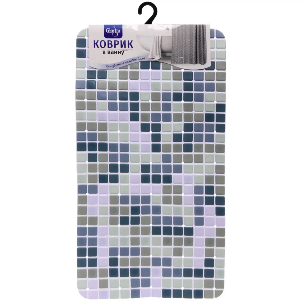 Коврик в ванну 64х34"Орегон» сине-зеленый