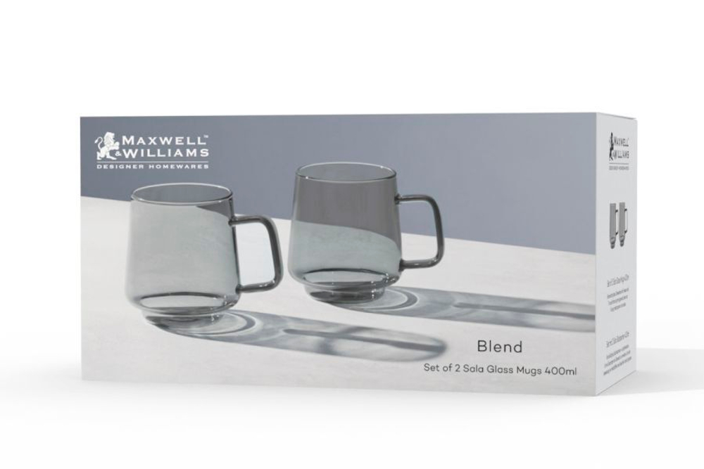 Набор кружек 2шт 400мл Maxwell & Williams Blend Sala серый