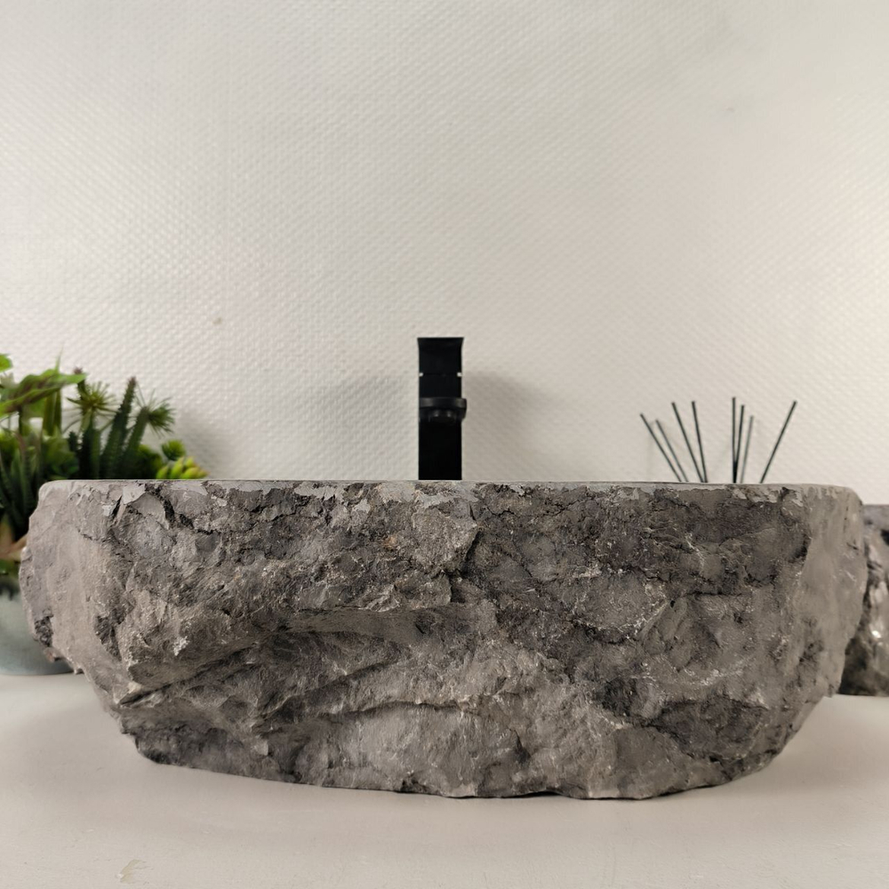 Каменная раковина из мрамора Erozy Grey EM-05088 (50*41*16) 0887 из натурального камня