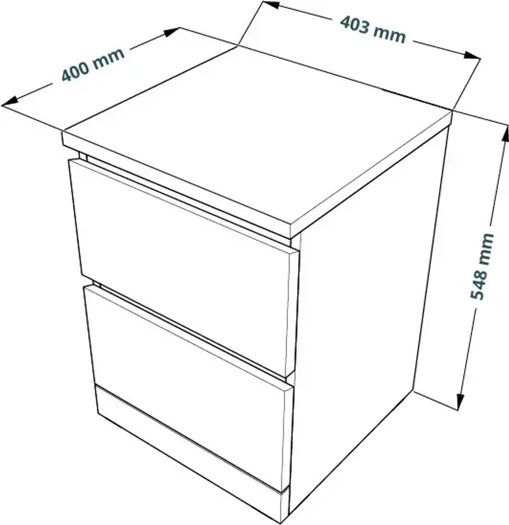 Комод Варма 2, 40*40*54 см, скандинавский дуб