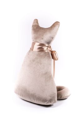 Подушка декоративная Кот Мур Вельвет Беж