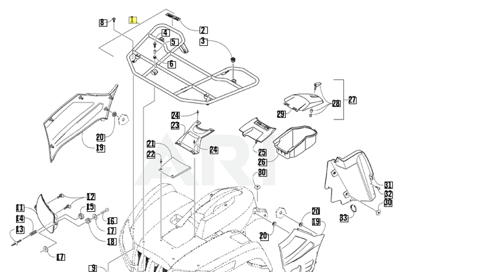 Решетка переднего багажника Arctic Cat 2506-643
