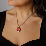 Колье Qudo TIVOLA UNICA big (S/P) Crystal orange ignite 3 cm 420713