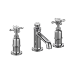 Смеситель для раковины Burlington Guild GU135DNC на три отверстия с ручками, хром