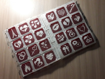 Папка-каталог на 280 трафаретов для блеск тату