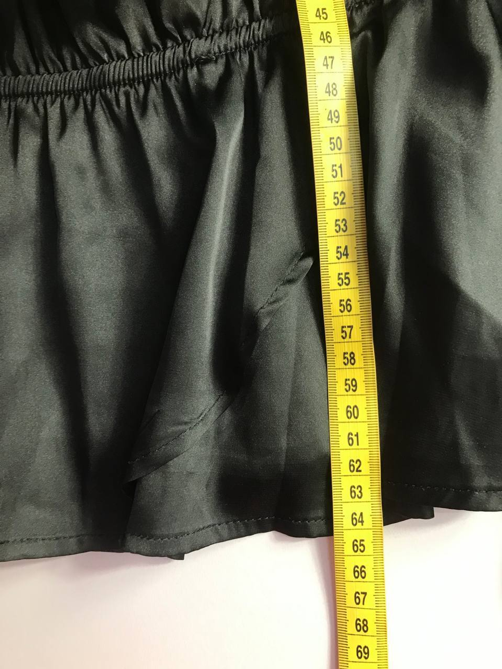 Блузка атласная на запАх, визуально 48 размер