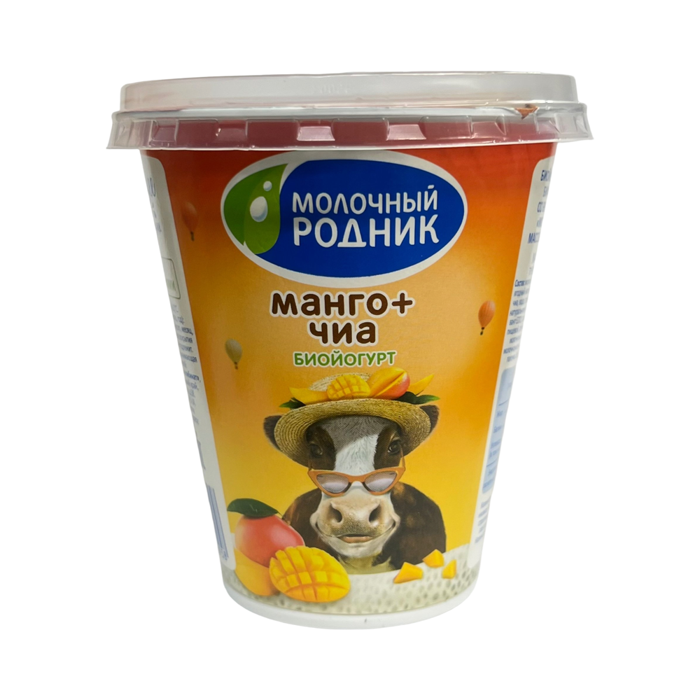 Йогурт "Молочный Родник" манго-чиа 300г