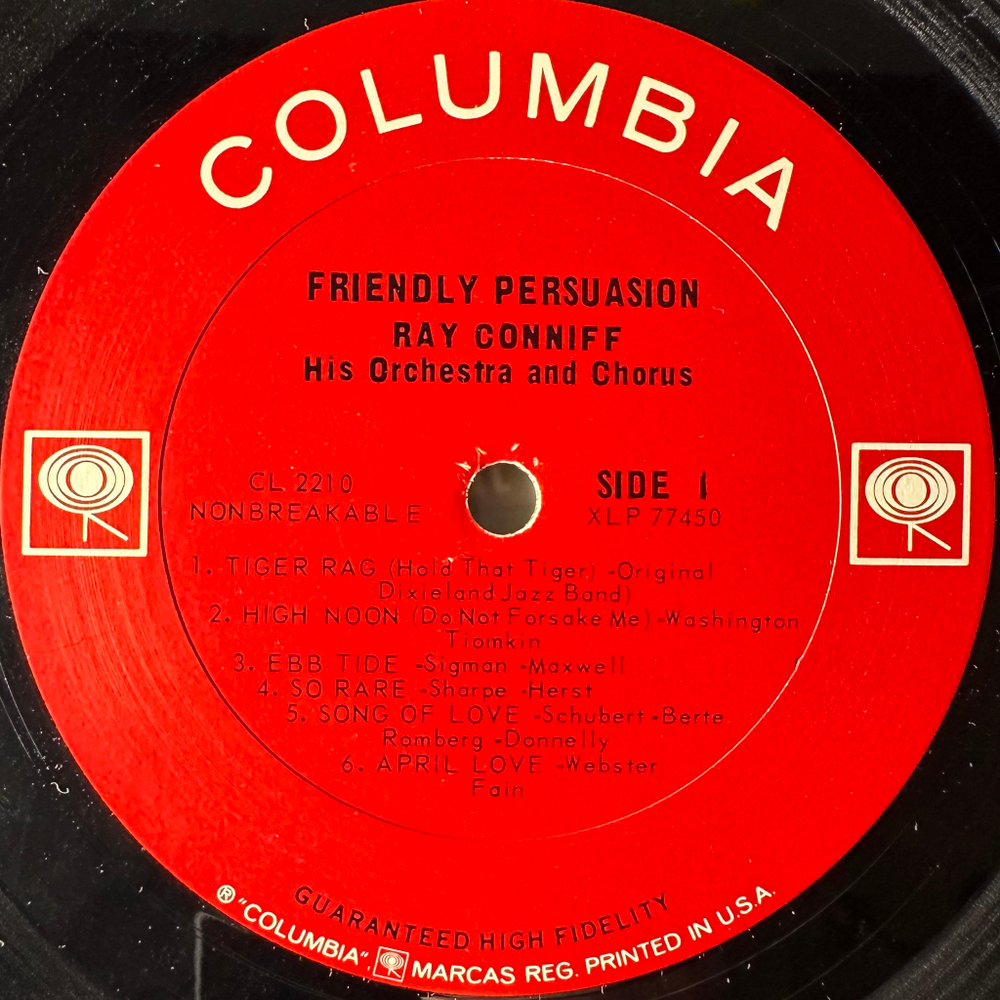 Ray Conniff His Orchestra And Chorus ‎– Friendly Persuasion (US 1964г.)