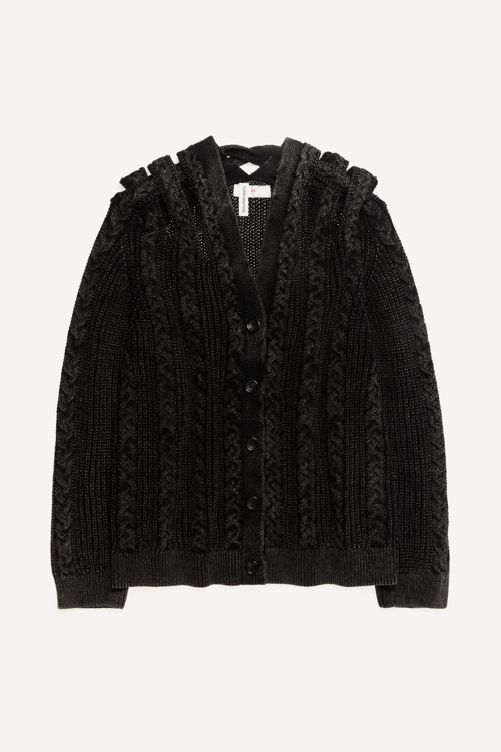H&M - Glenn Martens Вязаный кардиган, черный
