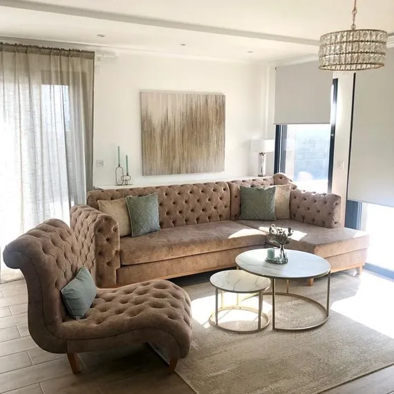 Набор из 2 столиков Leonor Ø80 и Ø50 см