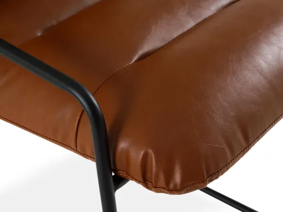 Cтул Brown Soft металлический коричневая экокожа