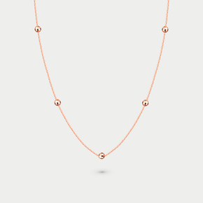 Колье женское из розового золота 585 пробы без вставок (арт. 6030408)