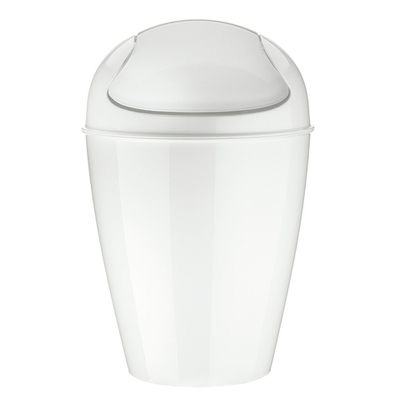 Корзина для мусора с крышкой del organic, 12 л, молочная