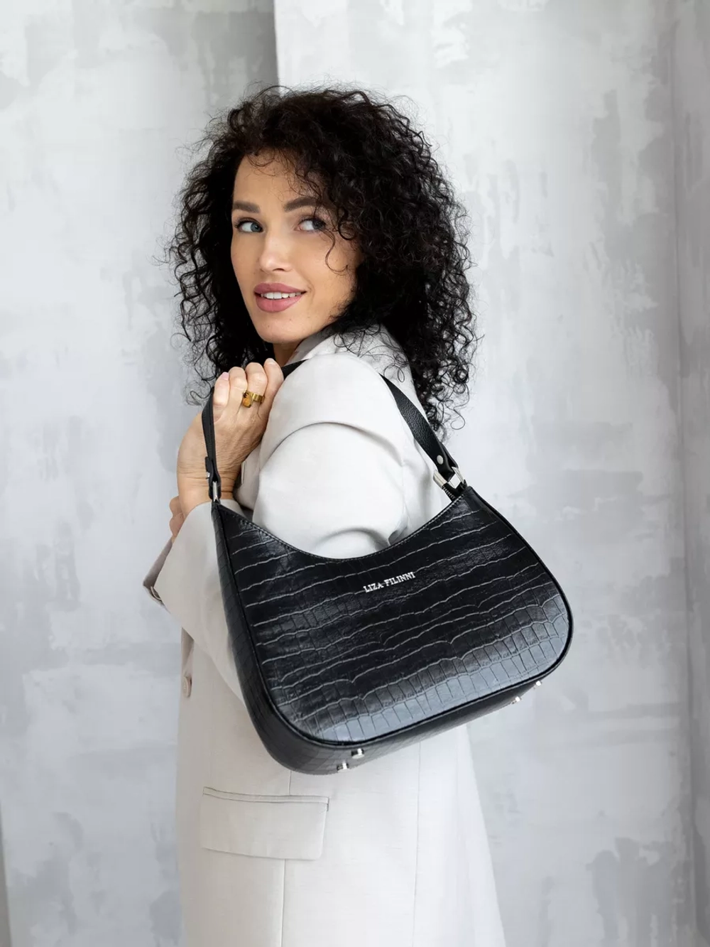 Сумка через плечо натуральная кожа