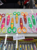 Ножницы детские Зиг Заг на подвесе, 5 дизайнов , С-40438