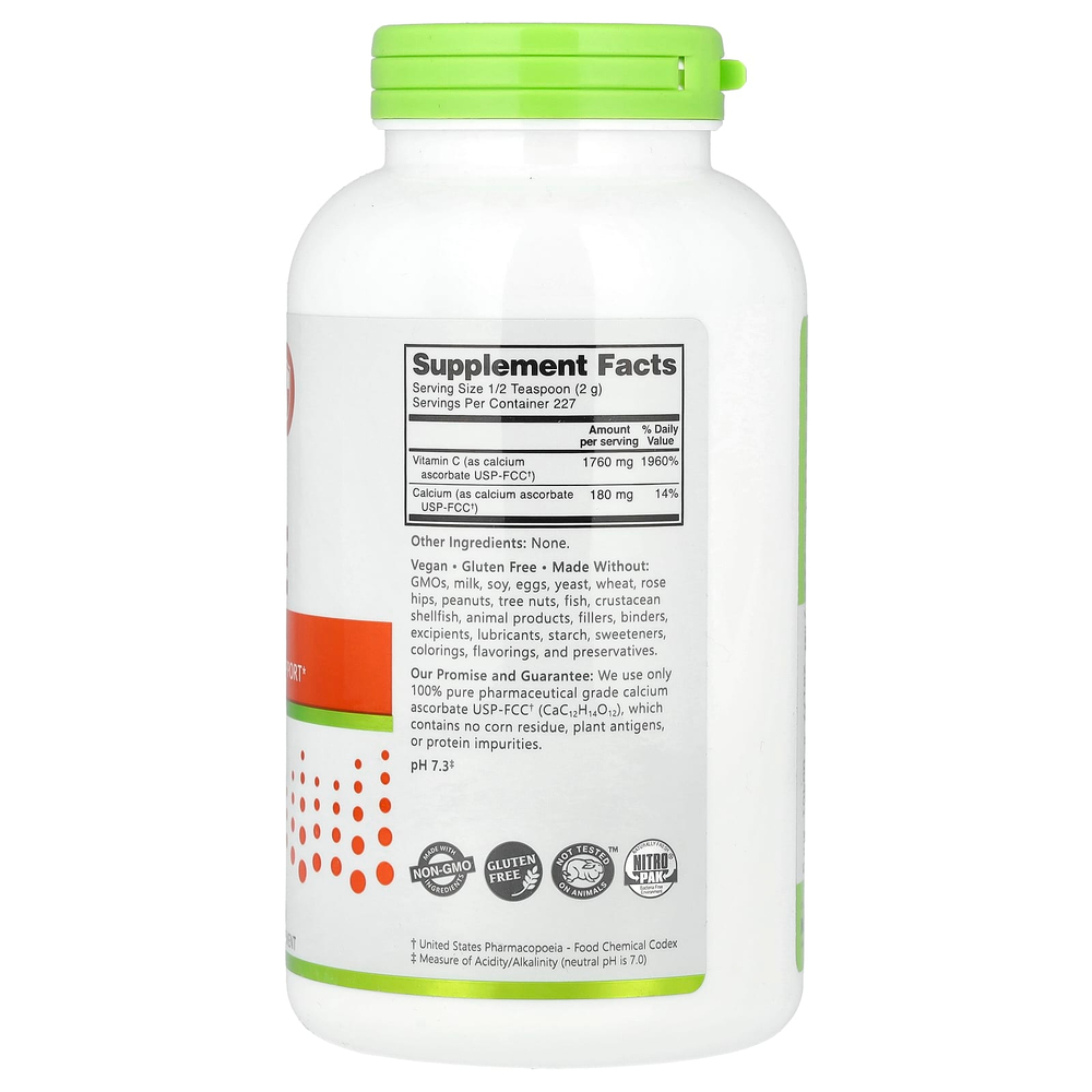 NutriBiotic, аскорбат кальция для поддержки иммунитета, 454 г