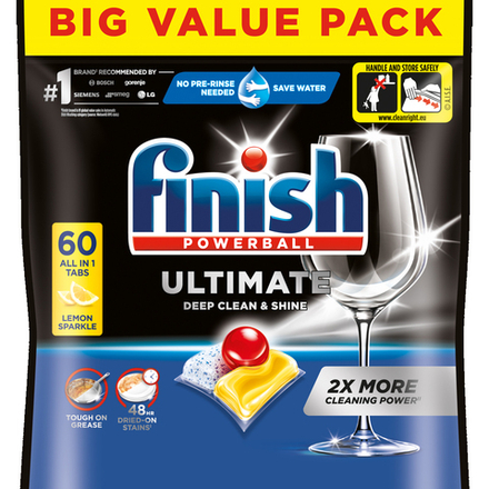 Таблетки для посудомоечной машины Finish Ultimate "All in 1" 60 шт с лимоном, из Финляндии