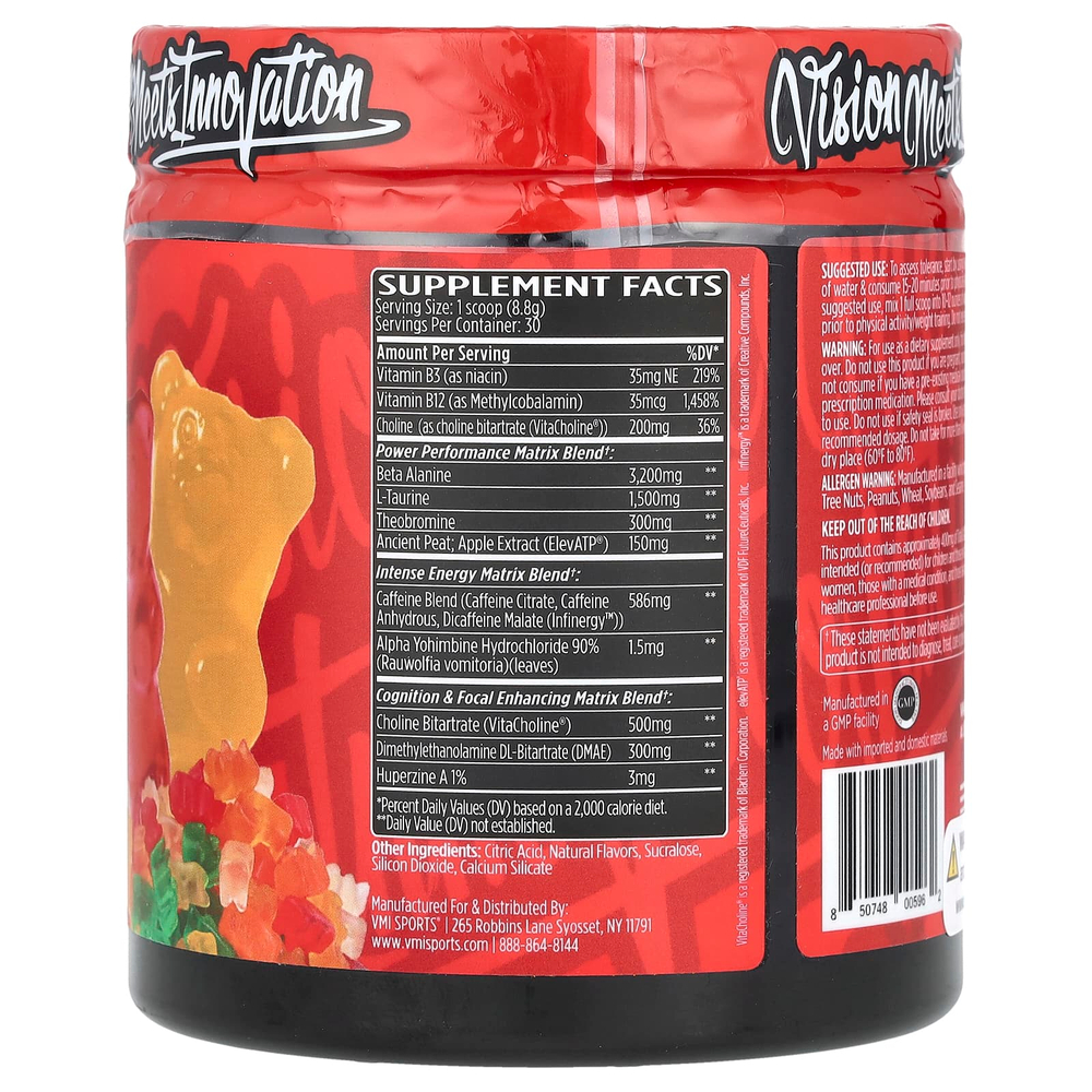 VMI Sports, KXR, предтренировочный комплекс, со вкусом жевательных мишек, 264 г (9,3 унции)