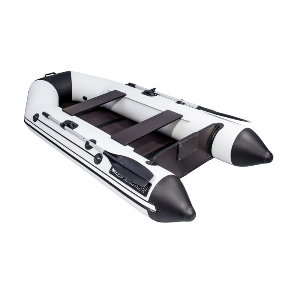 Лодка ПВХ АКВА 2800 светло-серый/ черный