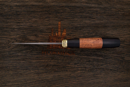 Нож туристический Эльбрус Лесник, клинок 115мм, дамаск