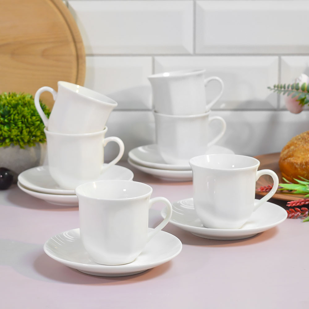 Чайный набор 12 предметов 200мл "Классика", NBJ12-L-WH