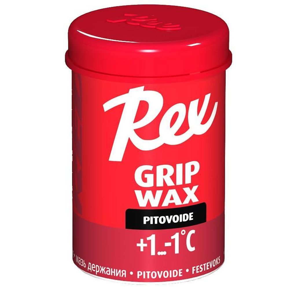 Лыжная мазь REX Grip waxes, (+1-1 C), Red, 45g арт. 131