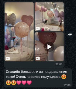 Воздушные шары на выписку из роддома дочери лаванда/песок/пыльная роза бантики№4132