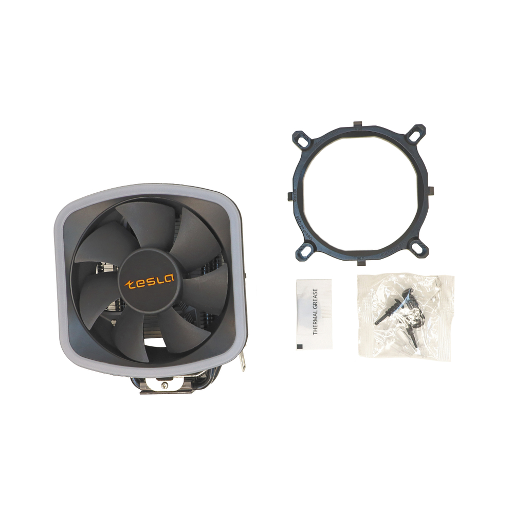 Кулер для CPU TESLA SHADOW SE213, 1х120мм, 800-1800rpm, 4-pin, Al+Cu, черный-белый, 57CFM, 24дБ, 3-PIPE(прямой контакт), TDP 150Вт, INTEL 1700/1200/115x/775/1366, AMD AM5/AM4/AM3(+)/AM2(+)/FM2(+)/FM1/754/940/939 (TSL-SE213)