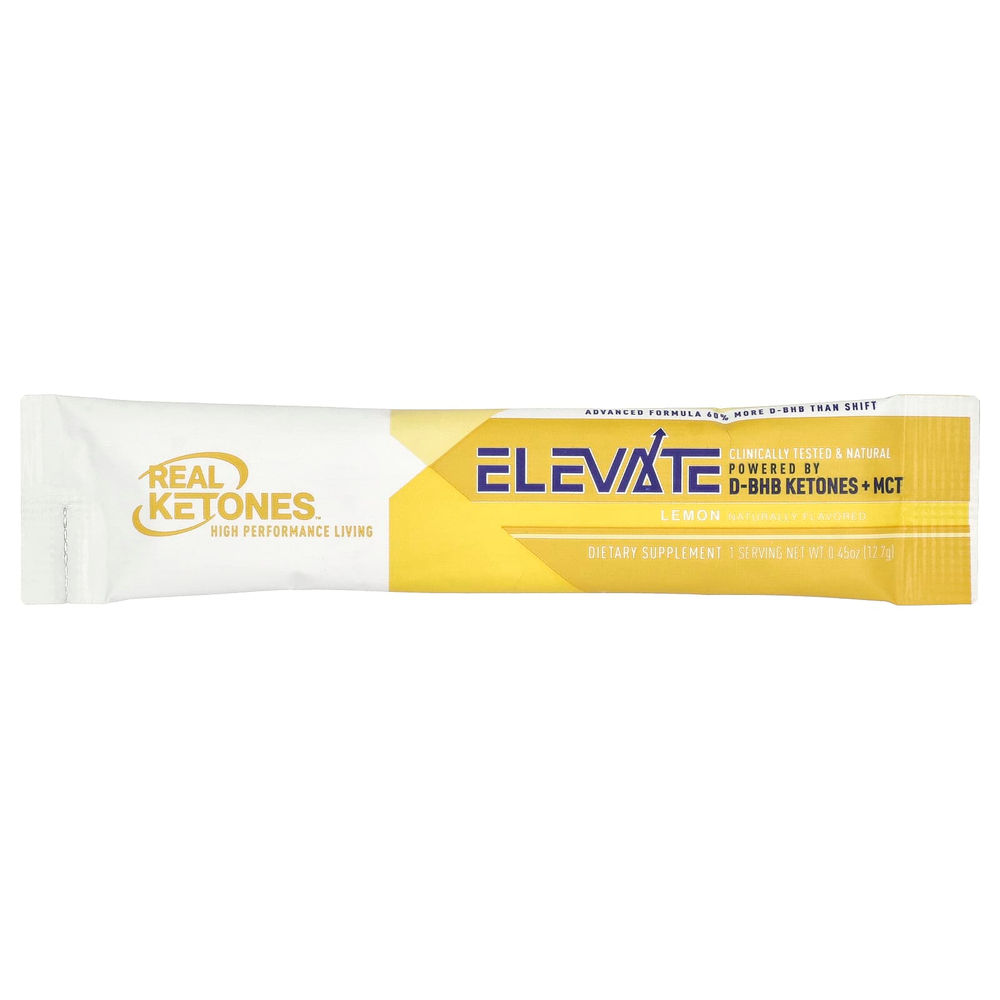 Real Ketones, Elevate, лимон, 10 пакетиков по 12,7 г (0,45 унции)