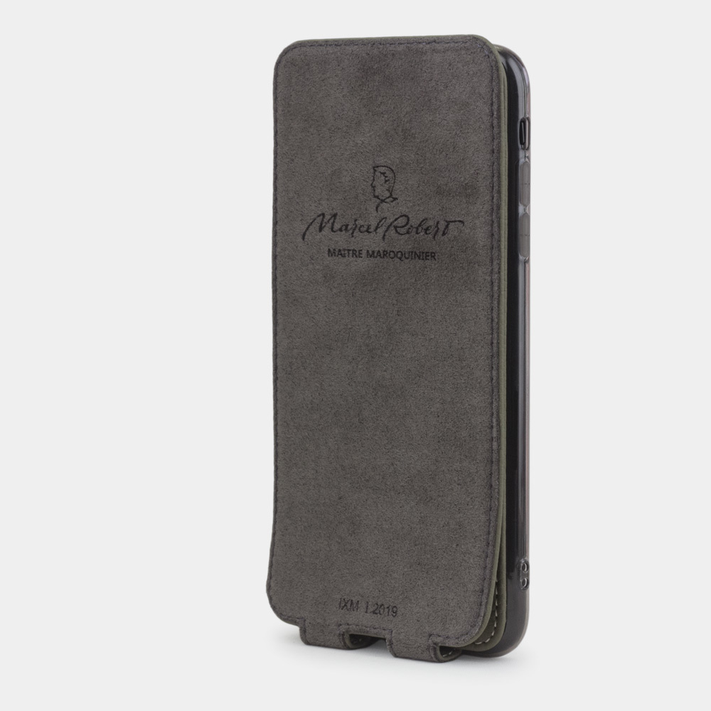 Чехол для iPhone XS Max из натуральной кожи теленка, зеленого цвета