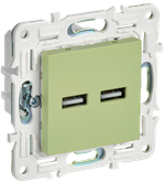 SKANDY Розетка USB A+A 3,1А SK-R15G мятный IEK