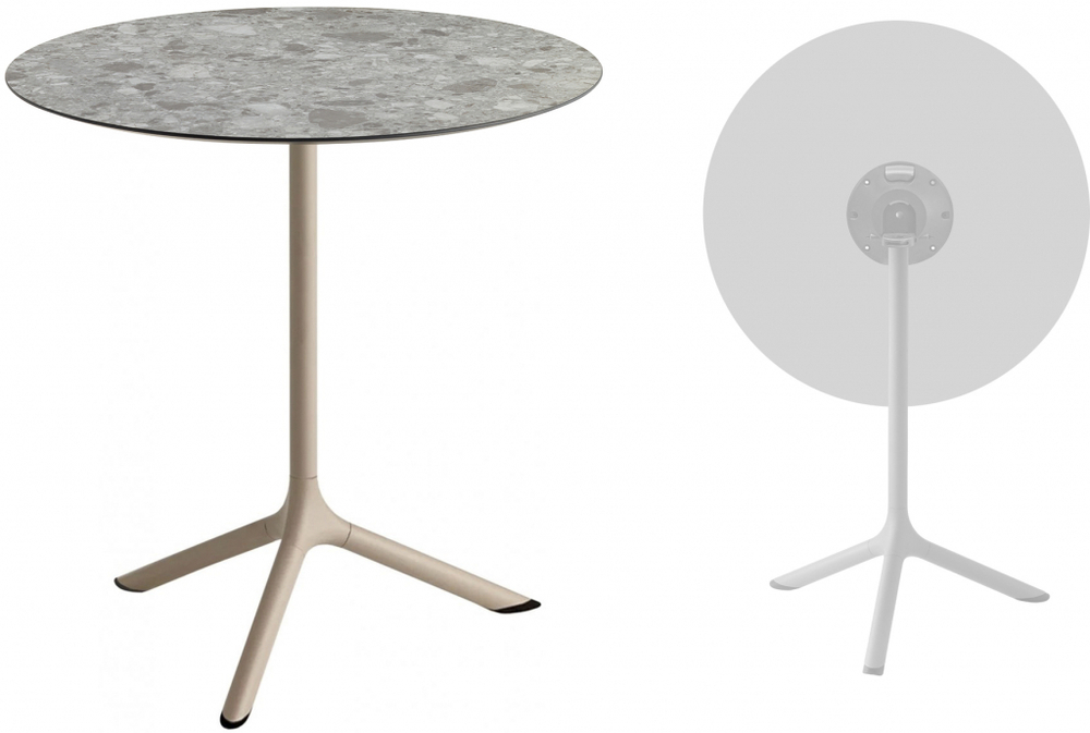 Стол ламинированный обеденный складной Scab Design Tripe Folding, тортора, зернистый