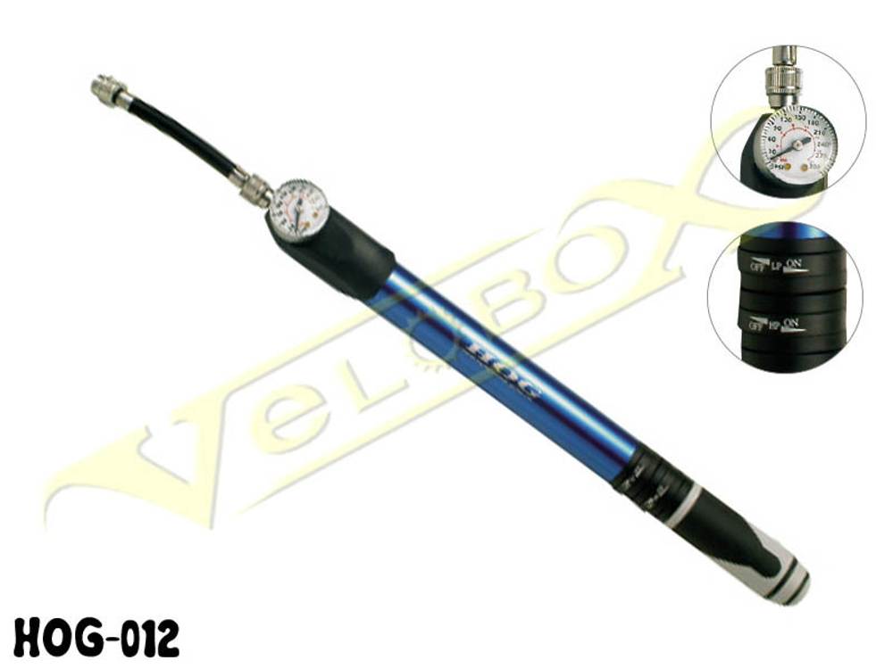 Насос 300psi (21атм) для вилок, задних амортизаторов и камер. A/V, F/V.Черный HOG-012