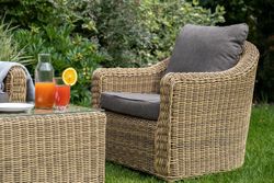 "Кон Панна" лаунж-зона из искусственного ротанга, цвет соломенный