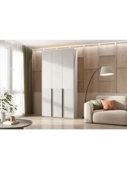 Шкаф для одежды 3 створки Браш Вайт 120х51х240