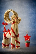 Новогоднее украшение Vintertid (козёл), 15 см, солома