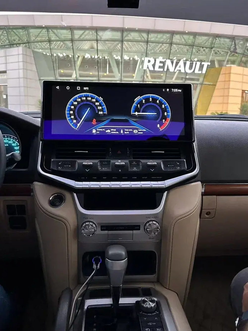 Магнитола для Toyota Land Cruiser 200 2015-2021 (низкая комплектация) - Carmedia NH-T1603 на Android 10, 4Гб+64Гб, 4G SIM-слот, CarPlay