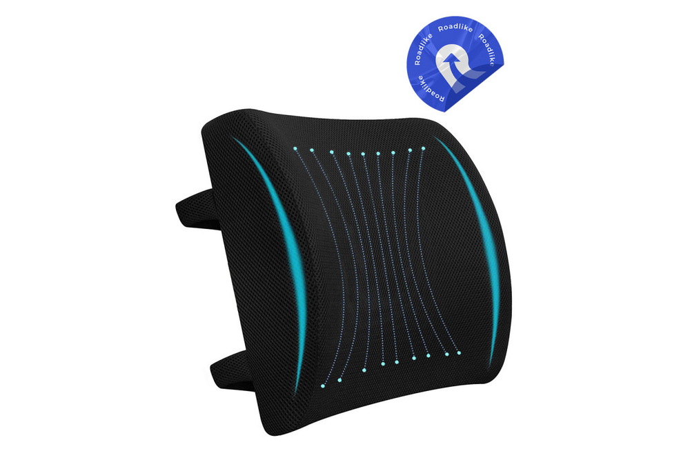 Подушка поясничная RoadLike Travel Support, черный