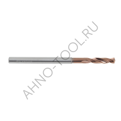 Сверло  3.7мм монолитное твердосплавное 3D с подводом СОЖ. SP-X801030370 VHM AHNO