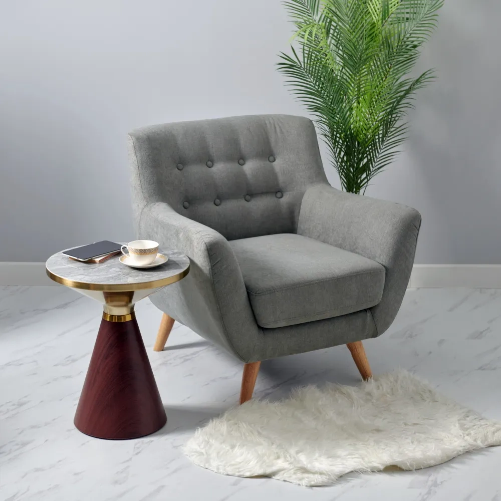 Кофейный столик Bradex Home Vision диам.40см x 54см, металл под дерево, керамика