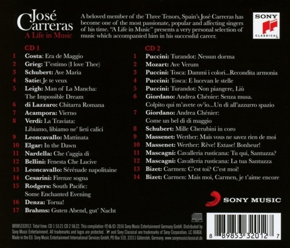 Jose Carreras / A Life in Music (2CD)