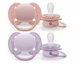 Əmzik\ ultrasoft soother, 0-6m, neutral girl, 2-pack