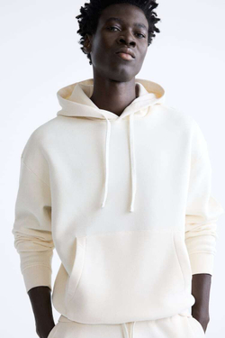 Zara mens white hoodie new arrivals