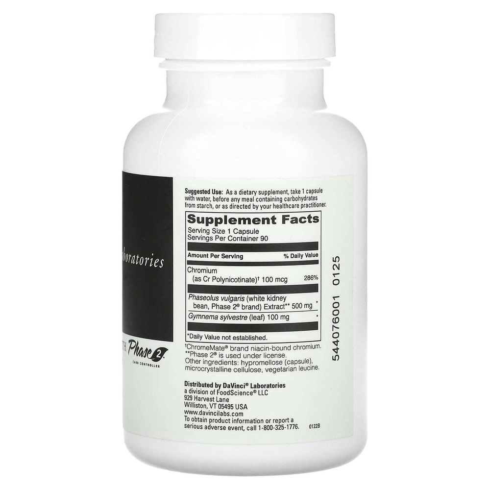 DaVinci Laboratories, Carb-Down с Phase 2 Carb Controller, 90 капсул