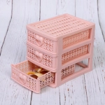 Комод малый «ПАЛЕРМО», цвет пудровая роза, 3 отделения, 13*9*11,5см