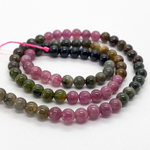 Бусины Турмалин, диаметр 4-4,3 мм, цена за 40-41 шт (1/2 нити)