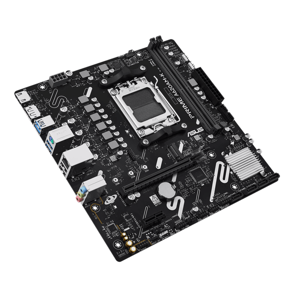Материнская плата ASUS PRIME A620AM-K AMD A620A AM5 2xDDR5 4xSATA3 RAID M.2 HDMI DP mATX