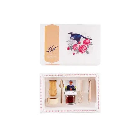 Иранский шафран 2 гр подарочный набор с деревянной ступкой и пестиком 16942024 Иран